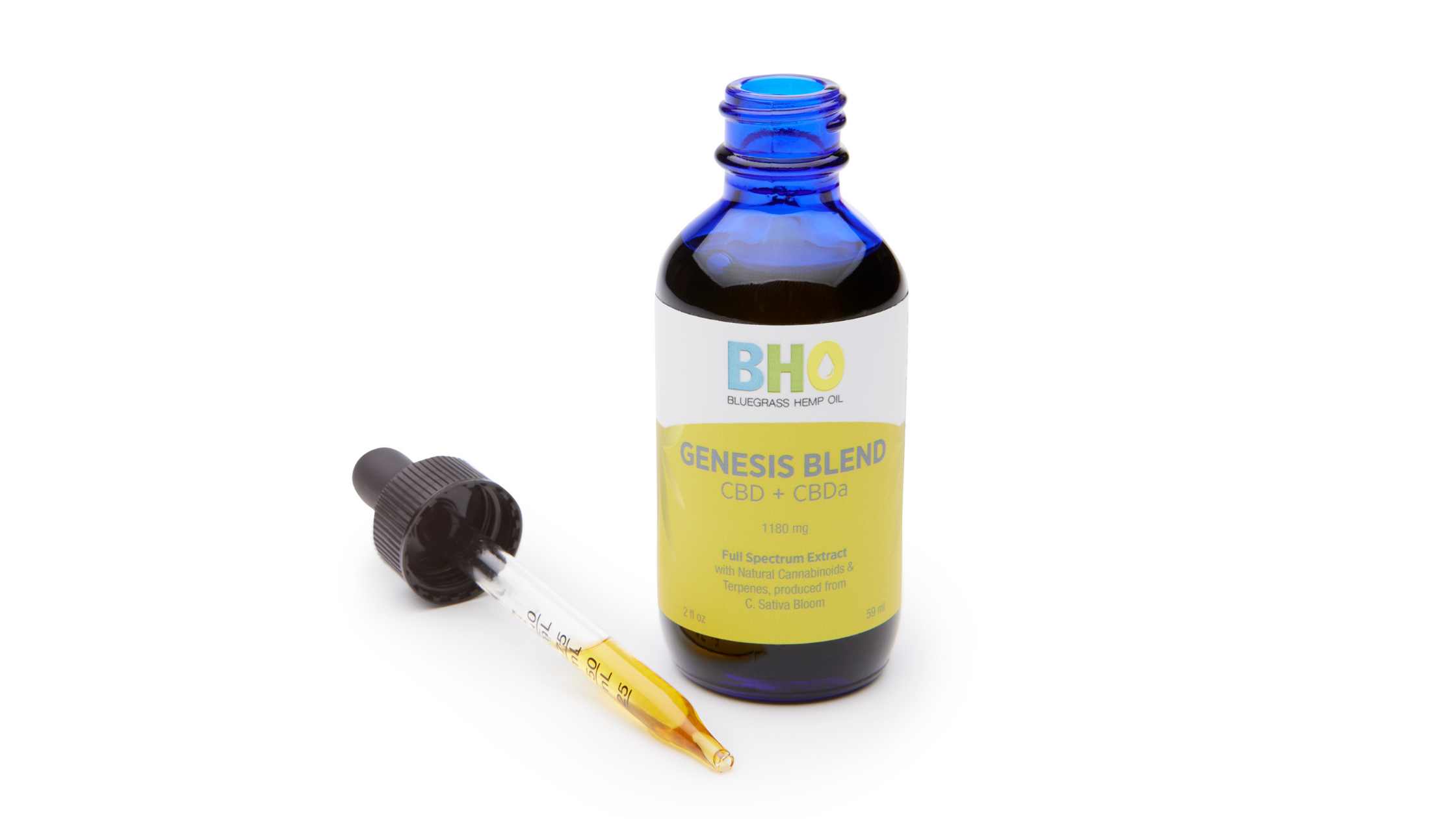 Bottle of CBDa oil by Kentucky Cannabis Company available at BluegrassHempOil.com